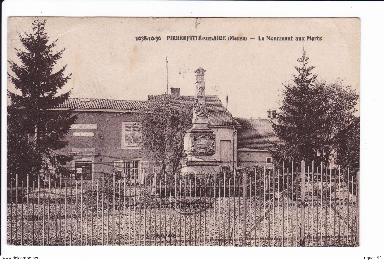 1038-10-36 - PIERREFITTE-sur-AIRE - Le Monument Aux Morts - Pierrefitte Sur Aire