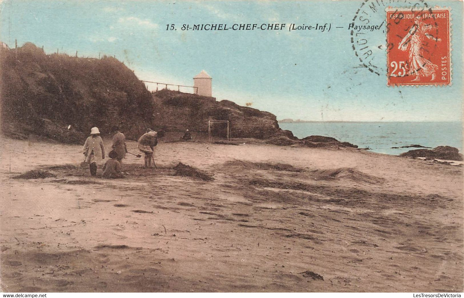 CPA St Michel Chef Chef - Paysage - Plage - Animé - Saint-Michel-Chef-Chef