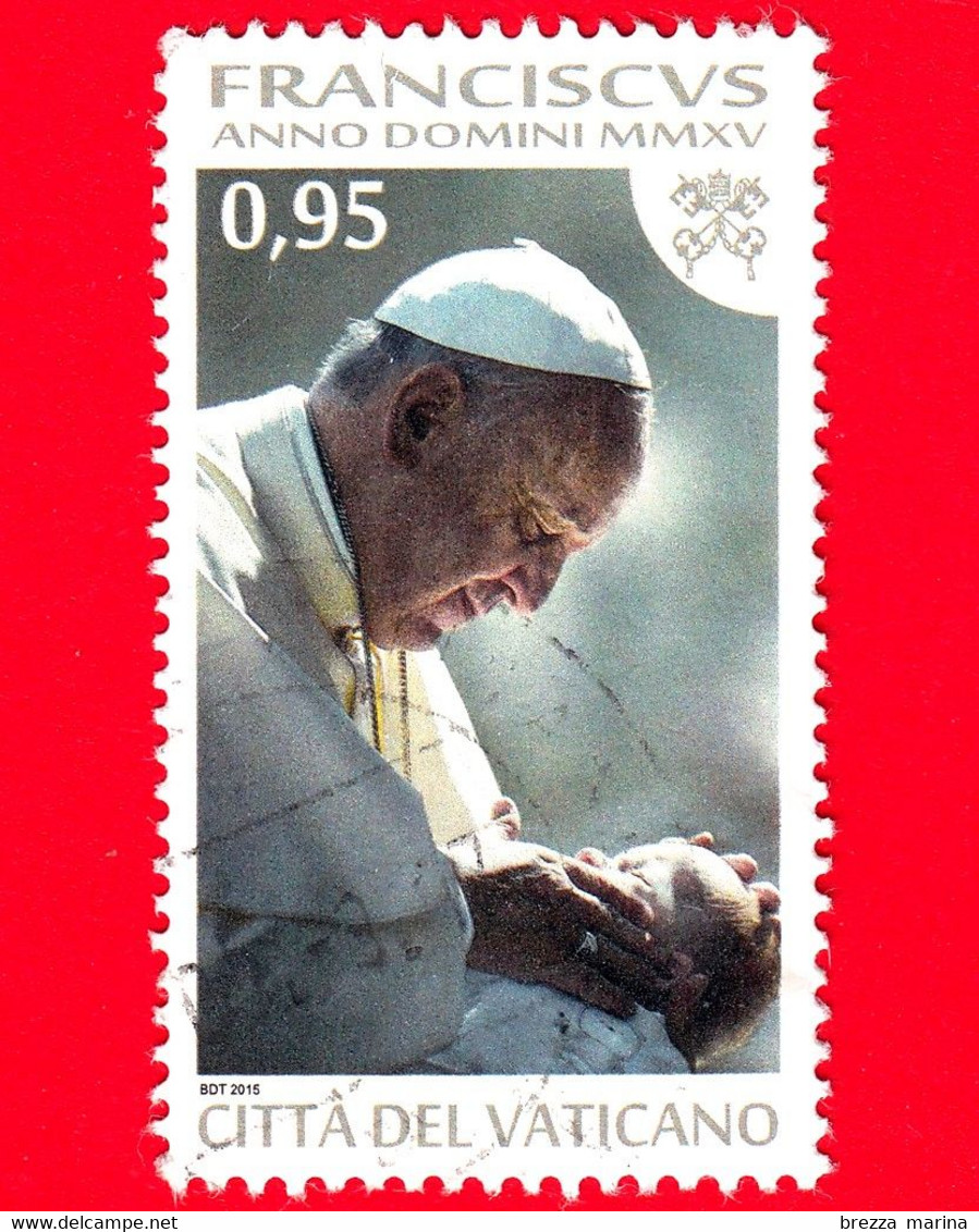 VATICANO - Usato - 2015 - Pontificato Di Papa Francesco, Anno III - Franciscus Anno Domini MMXV - 0,95 - Ritratto - Used Stamps