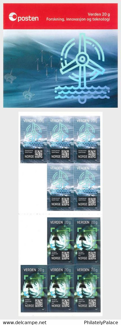 NORWAY 2022 Innovation At Sea,  Research, Innovation, Technology , Fish , Renewable Energy - MNH Booklet (**) LIMITED - Covers & Documents