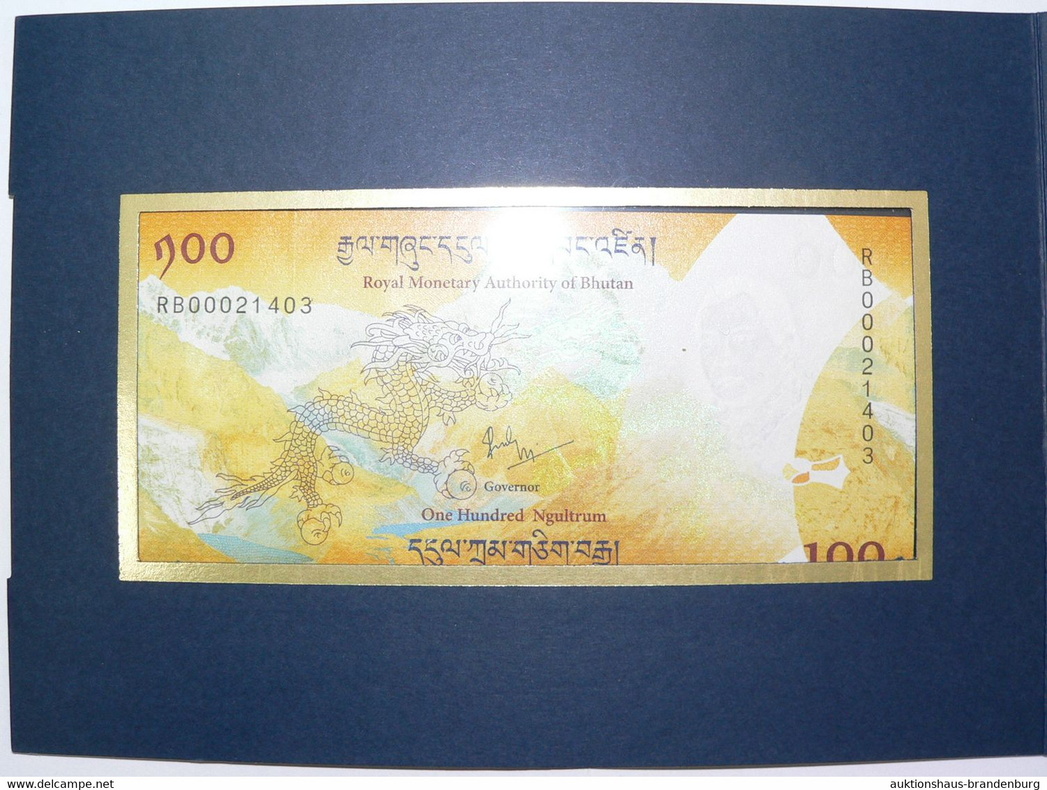 Bhutan: 100 Ngultrum 2016 - Gedenkbanknote Im Folder (P-37) - Bhoutan