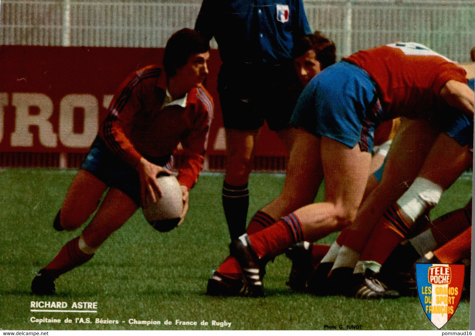 Petit Poster De Richard Astre, Découpé Dans Télé Poche - Rugby