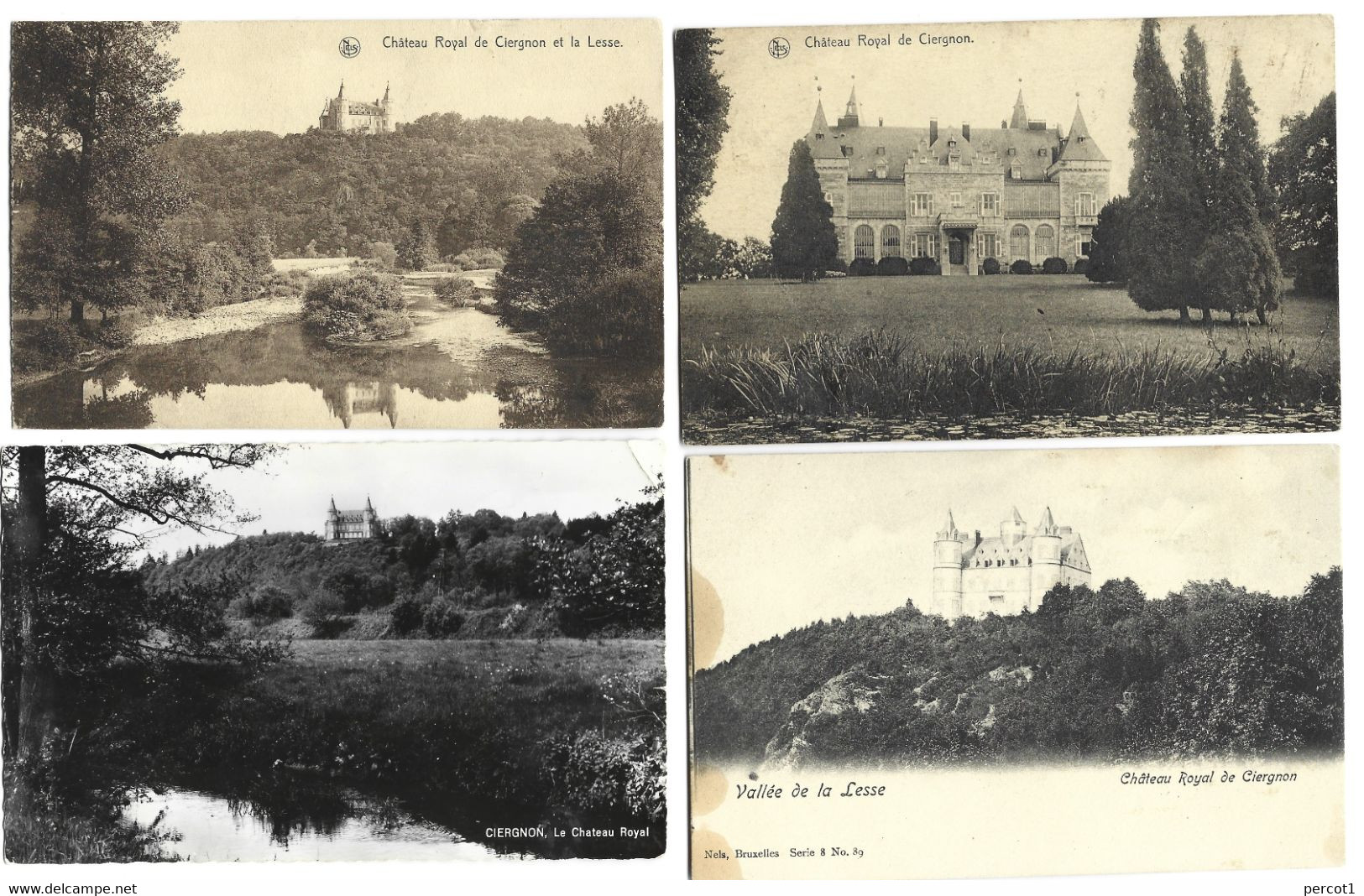 JM04.10 / CPA /   6 X ARDENNE - HOUYET / LE CHATEAU ROYAL  DE CIERGNON - Houyet