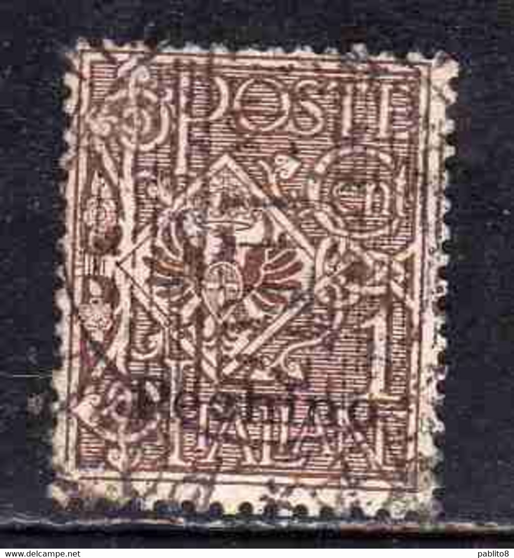 PECHINO 1917 SOPRASTAMPATO D'ITALIA ITALY OVERPRINTED CENT. 1c USATO USED OBLITERE' - Pekin