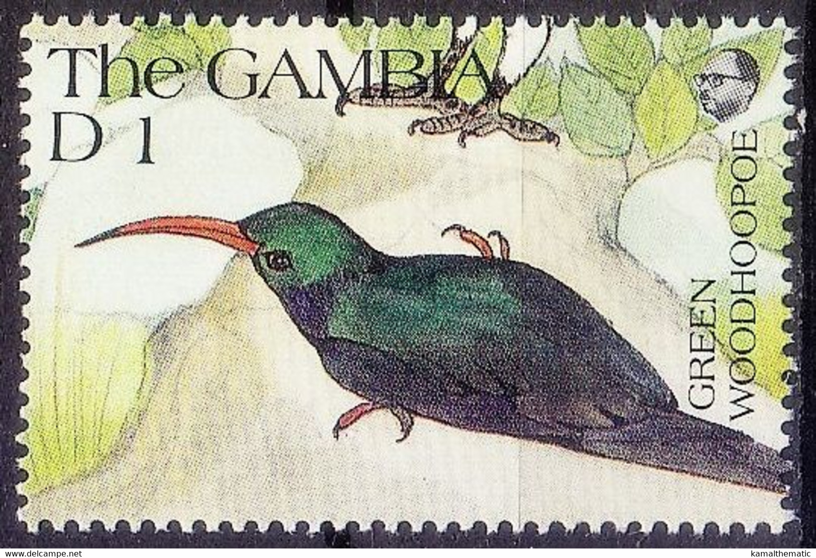 Golden-tailed Woodpecker, Birds, Gambia 1991 MNH - Cuckoos & Turacos