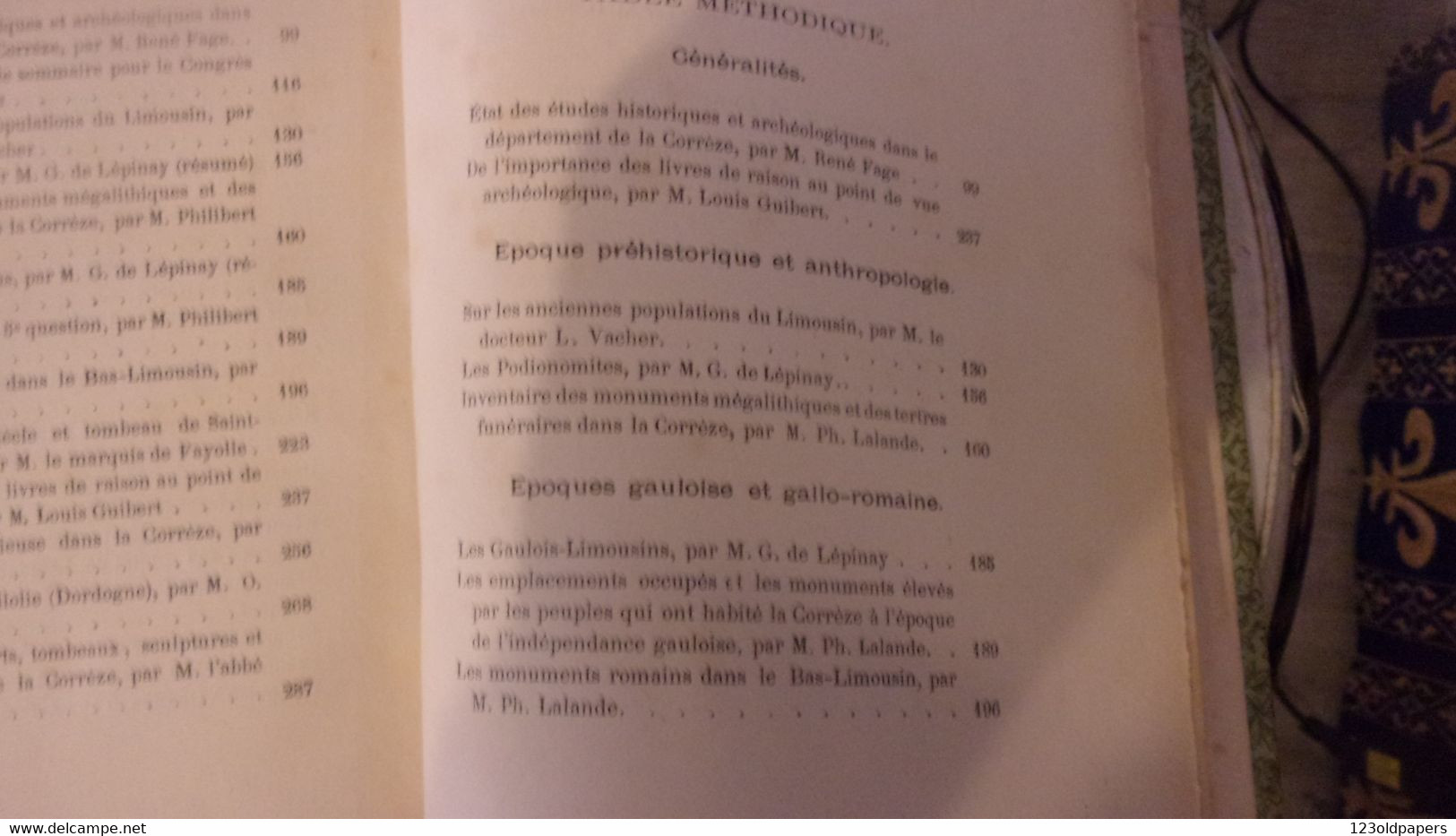 BELLE RELIURE 1890 Congrès Archéologique de France Tenue à  BRIVE CORREZE UZERCHE BEAULIEU  OBASINE VIGEOIS MEYMAC ...