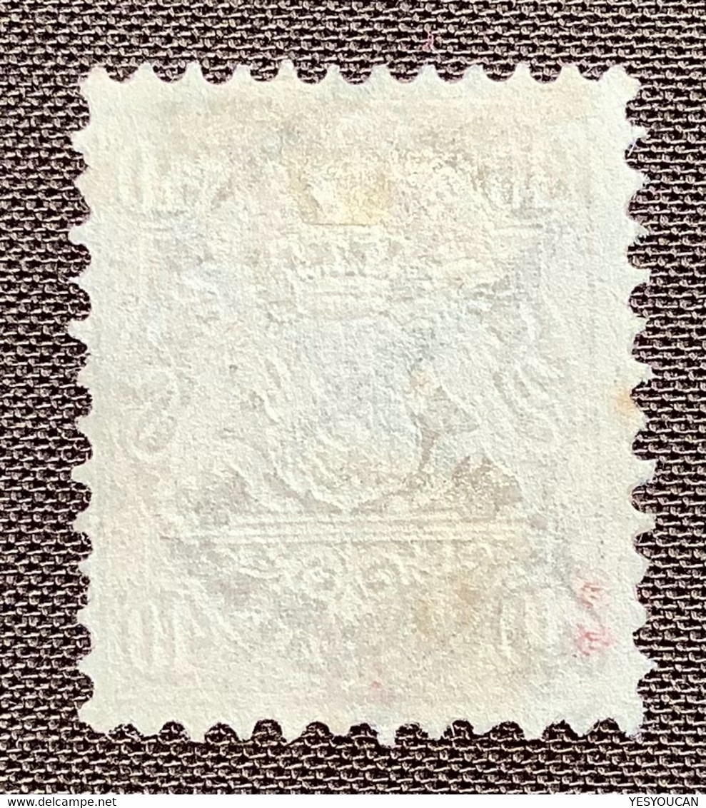 Mi 29 Xb TADELLOS SELTENES WZ ENGE RAUTEN Geprüft KB Stegmüller BPP, Bayern 1873 10 Kr SIEGENBURG (Baviére Yv 28 I - Used