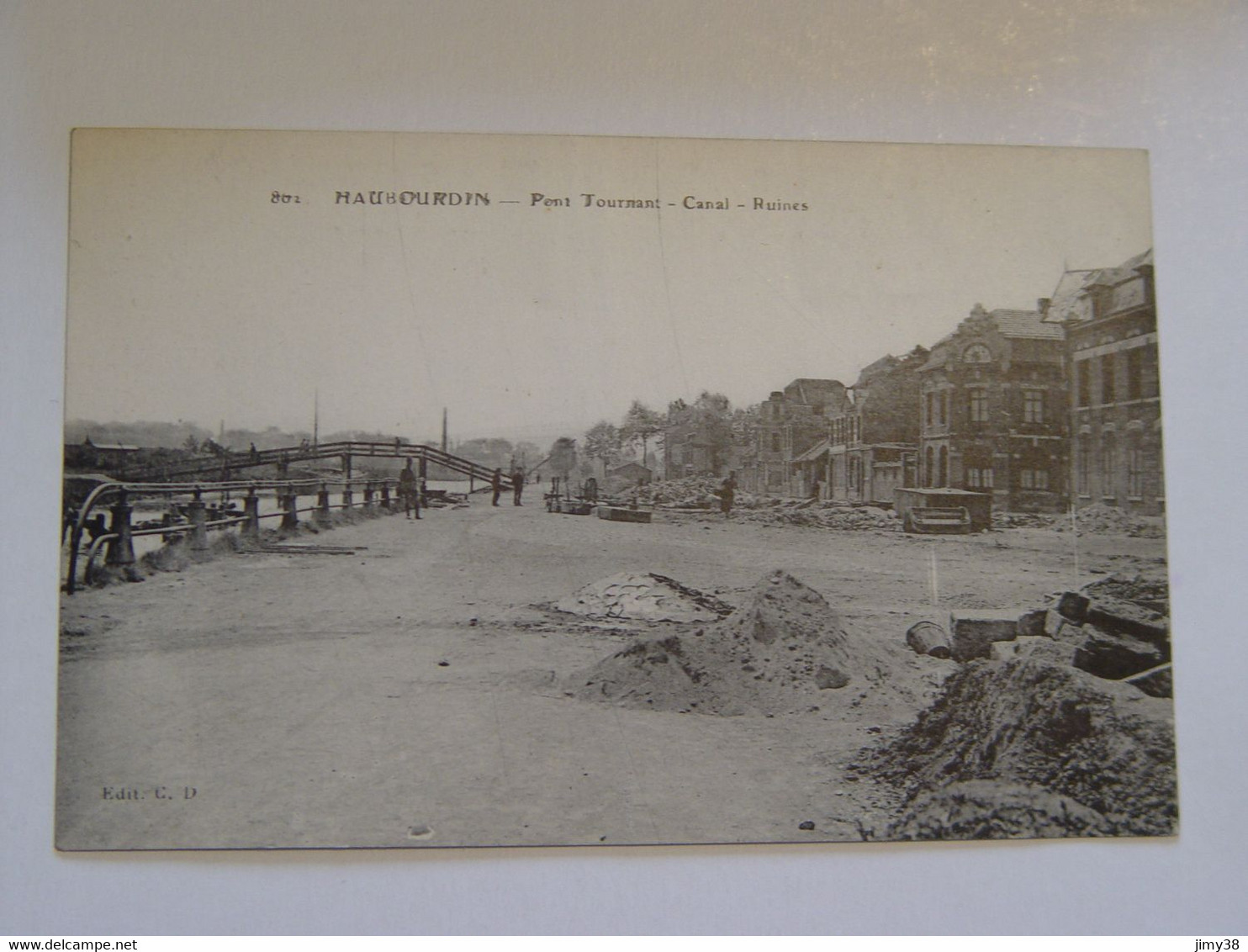 NORD-HAUBOURDIN-862-PONT TOURNANT-CANAL RUINES-ANIMEE - Haubourdin