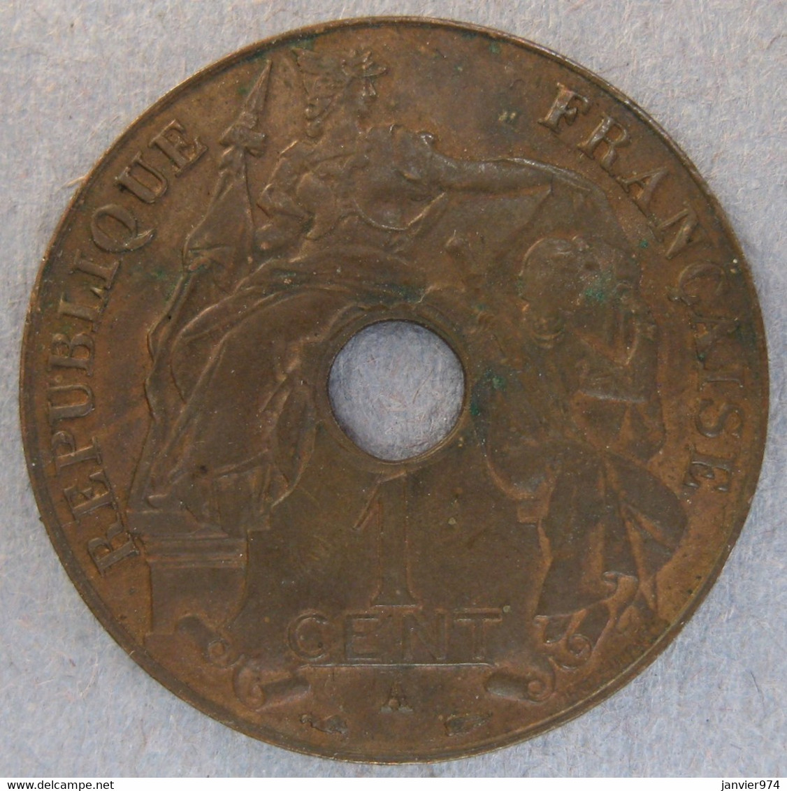 Indochine Française. 1 Cent 1938 A Paris. En Bronze, Lec# 99 - Französisch-Indochina