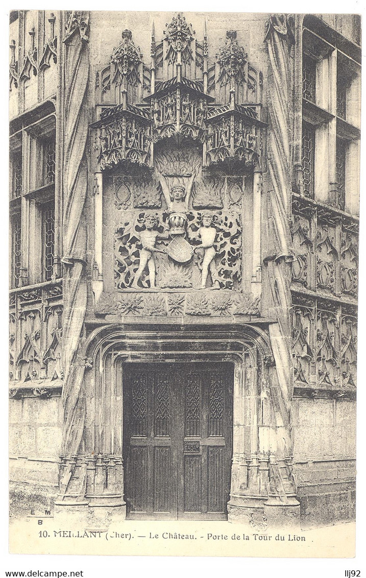 CPA 18 - MEILLANT (Cher) - 10. Le Château. Porte De La Tour Du Lion - Meillant