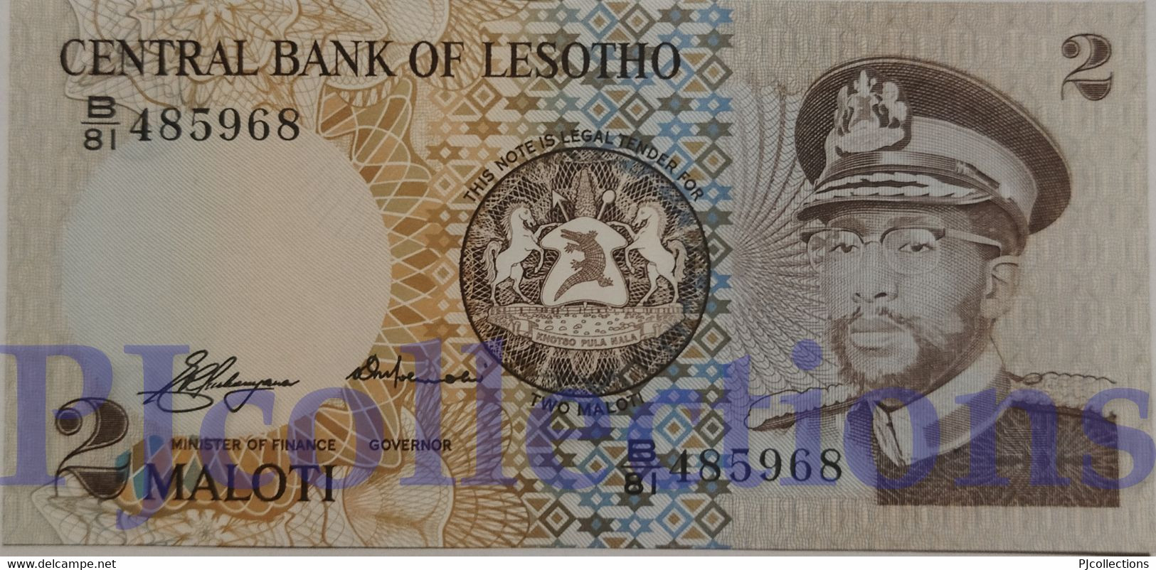 LESOTHO 2 MALOTI 1981 PICK 4a UNC - Lesoto