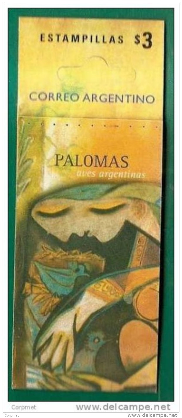 DOVE - COLOMBE - PALOMAS - VF ARGENTINA Autoadhesive 2000 CARNET - BOOKLET - 4 STAMPS - # 3031 - Carnets