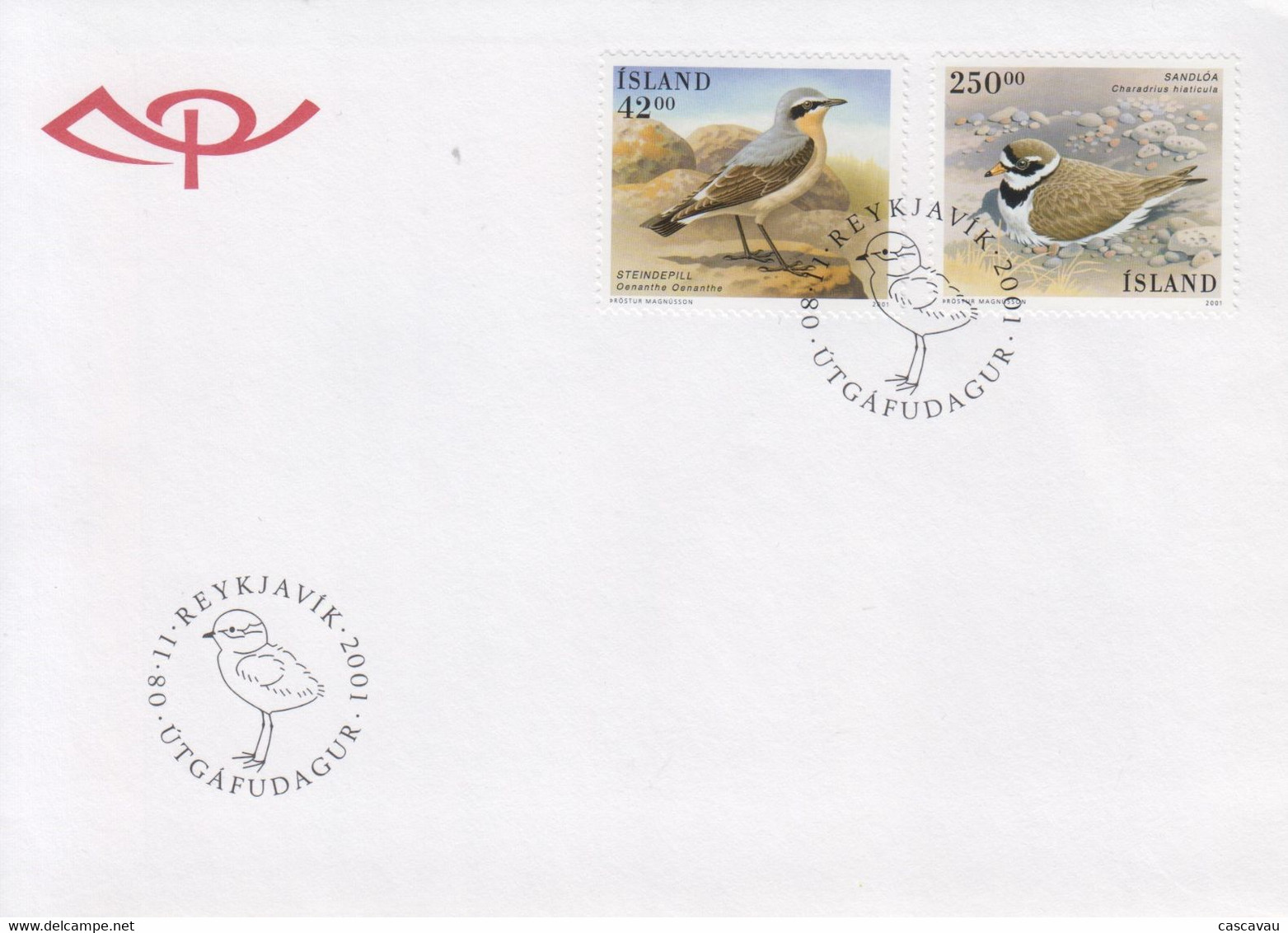 Enveloppe  FDC  1er  Jour    ISLANDE    Oiseaux    2001 - FDC