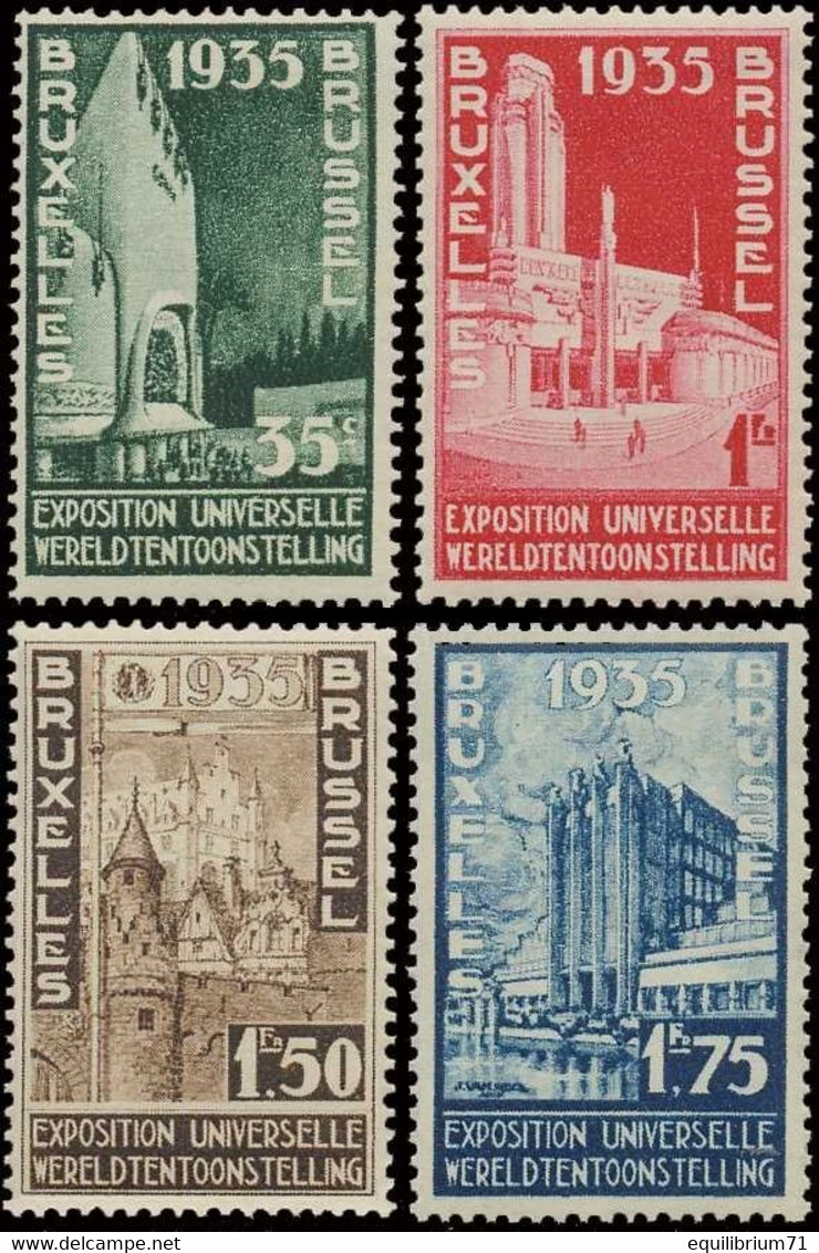 386/389* Propagande  En Faveur De L'expo Univ De Bruxelles / Voor De Wereldtentoonstelling Te Brussel - BELGIQUE/BELGIË - 1935 – Bruselas (Bélgica)