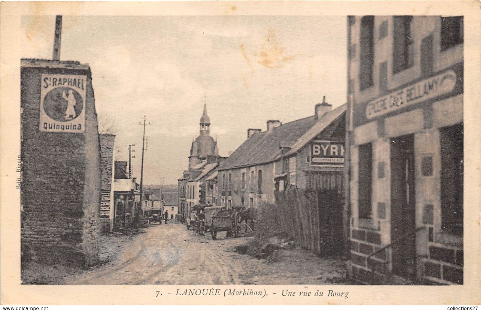 56-LANOUEE- UNE RUE DU BOURG - Autres & Non Classés