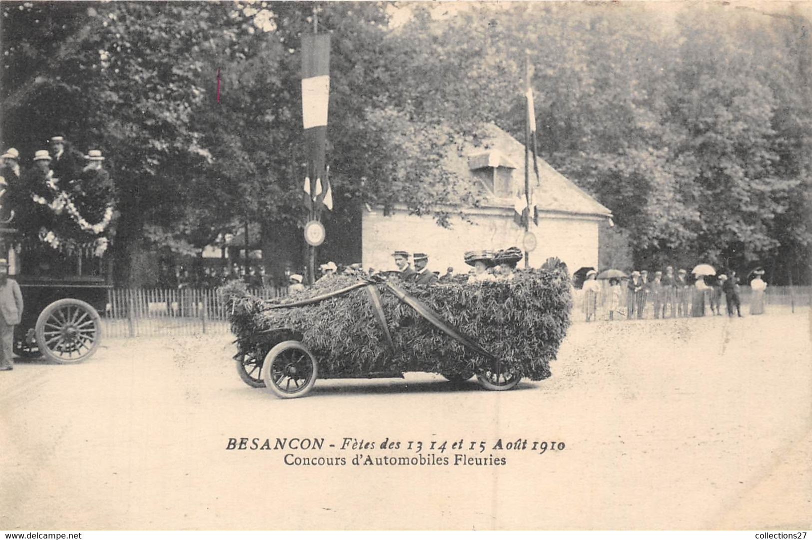 25-BESANCON-FÊTES DES 13/14/ ET 15 AOUT 1910 CONCOURS D'AUTOMOBILES FLEURIES - Besancon
