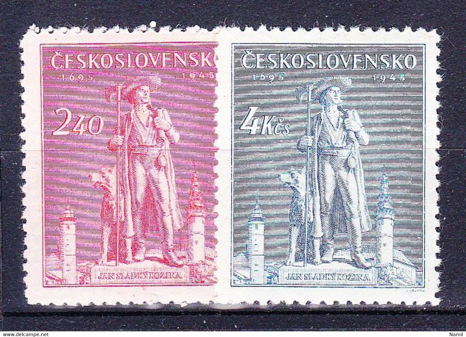 ** Tchécoslovaquie 1945 Mi 478-9 (Yv 425-6), (MNH)** - Nuovi