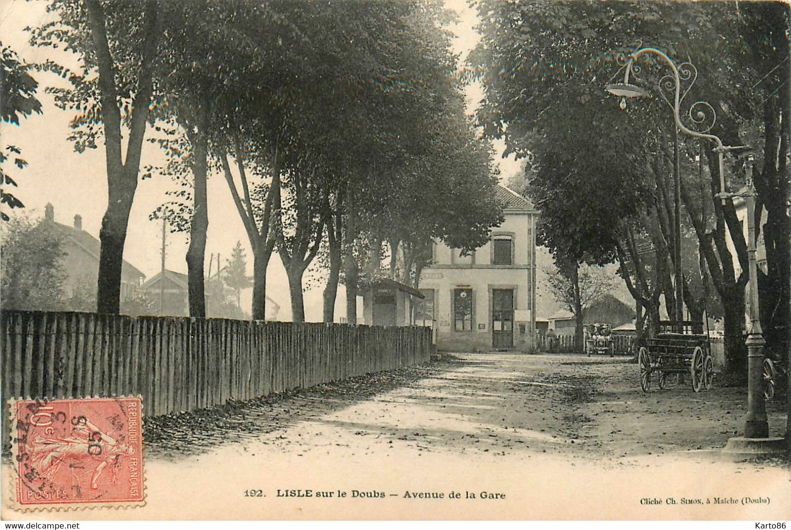 Isle Sur Le Doubs * Lisle * Avenue De La Gare * Ligne Chemin De Fer Du Doubs - Isle Sur Le Doubs