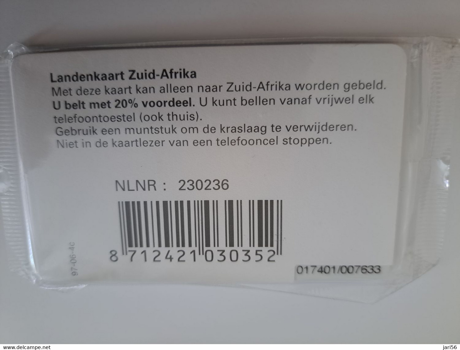 NETHERLANDS   / SOUTH AFRICA / COASTLINE   /  CARD / HFL 50,-  PTT TELECOM  - TELECOM  PREPAID/ MINT    ** 11373** - Cartes GSM, Prépayées Et Recharges