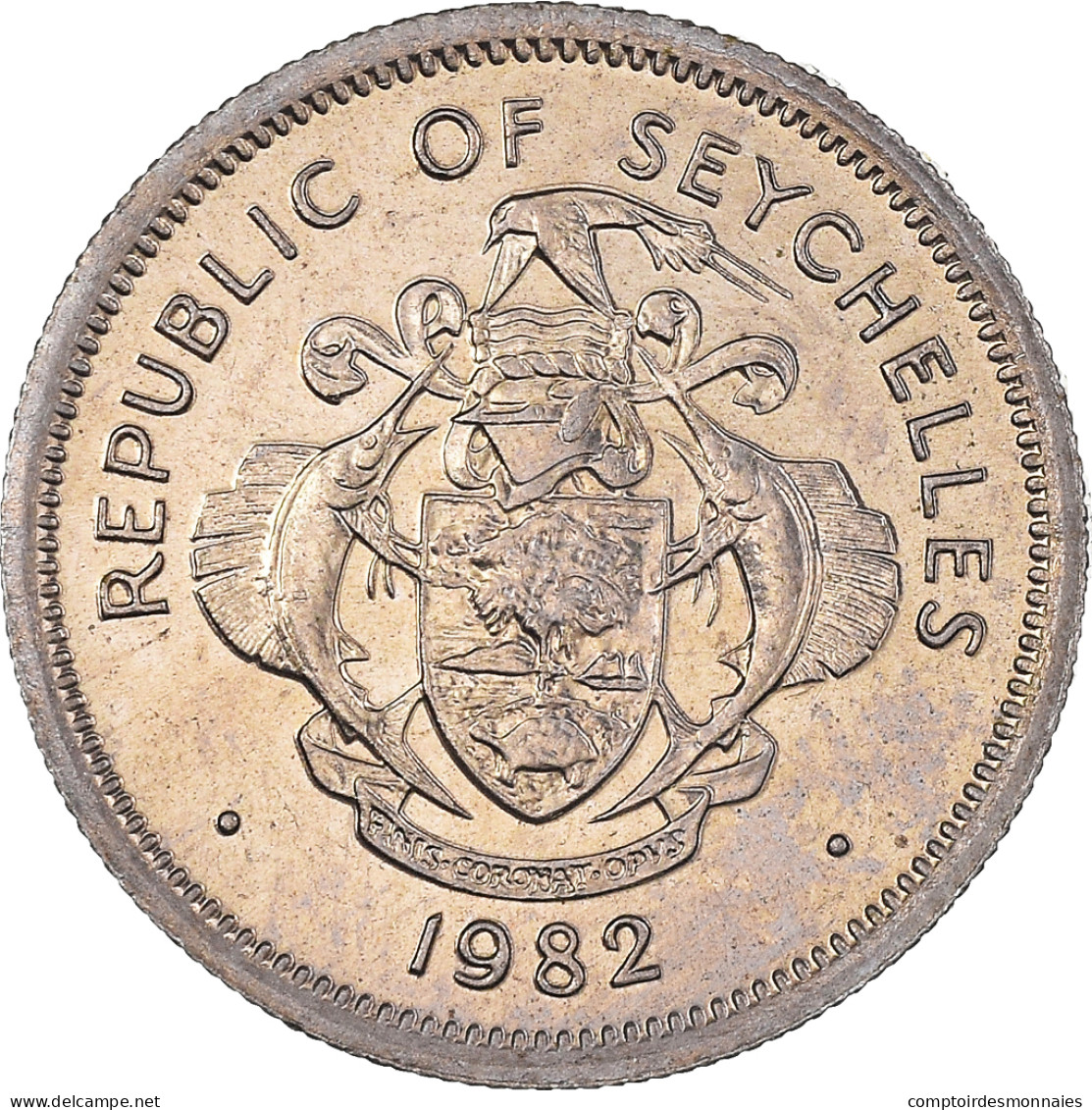 Monnaie, Seychelles, 25 Cents, 1982, British Royal Mint, SPL, Cupro-nickel - Seychellen