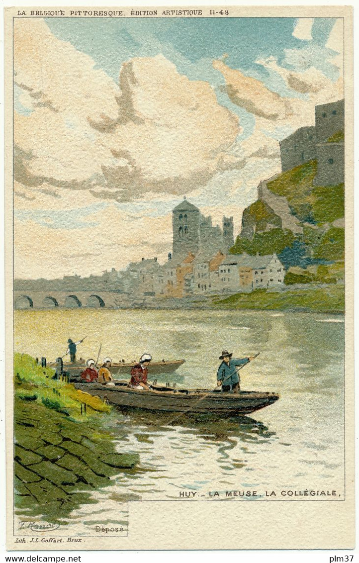 HUY, La Meuse - Litho. J.L.Goffart, F.Ranot - Hoei