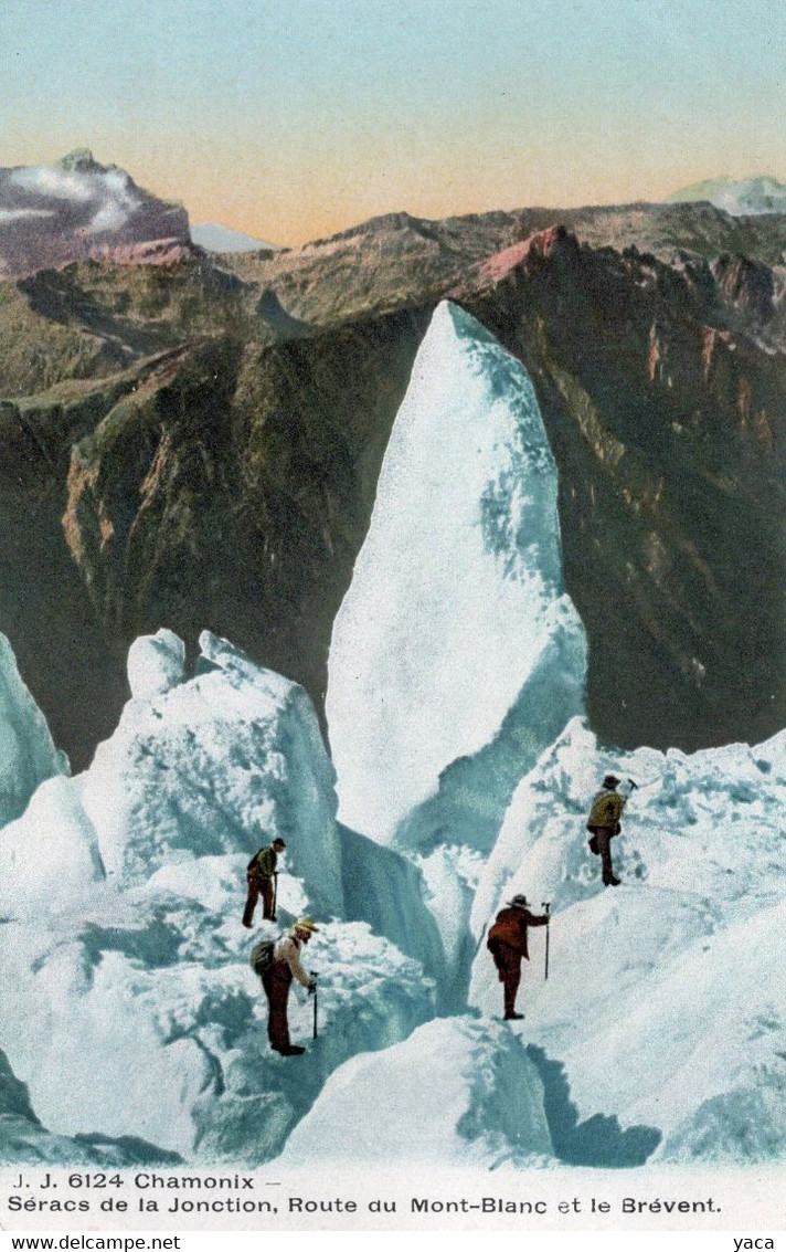 Chamonix Séracs De La Jonction Mont Blanc Brévent  Alpiniste - Alpinisme