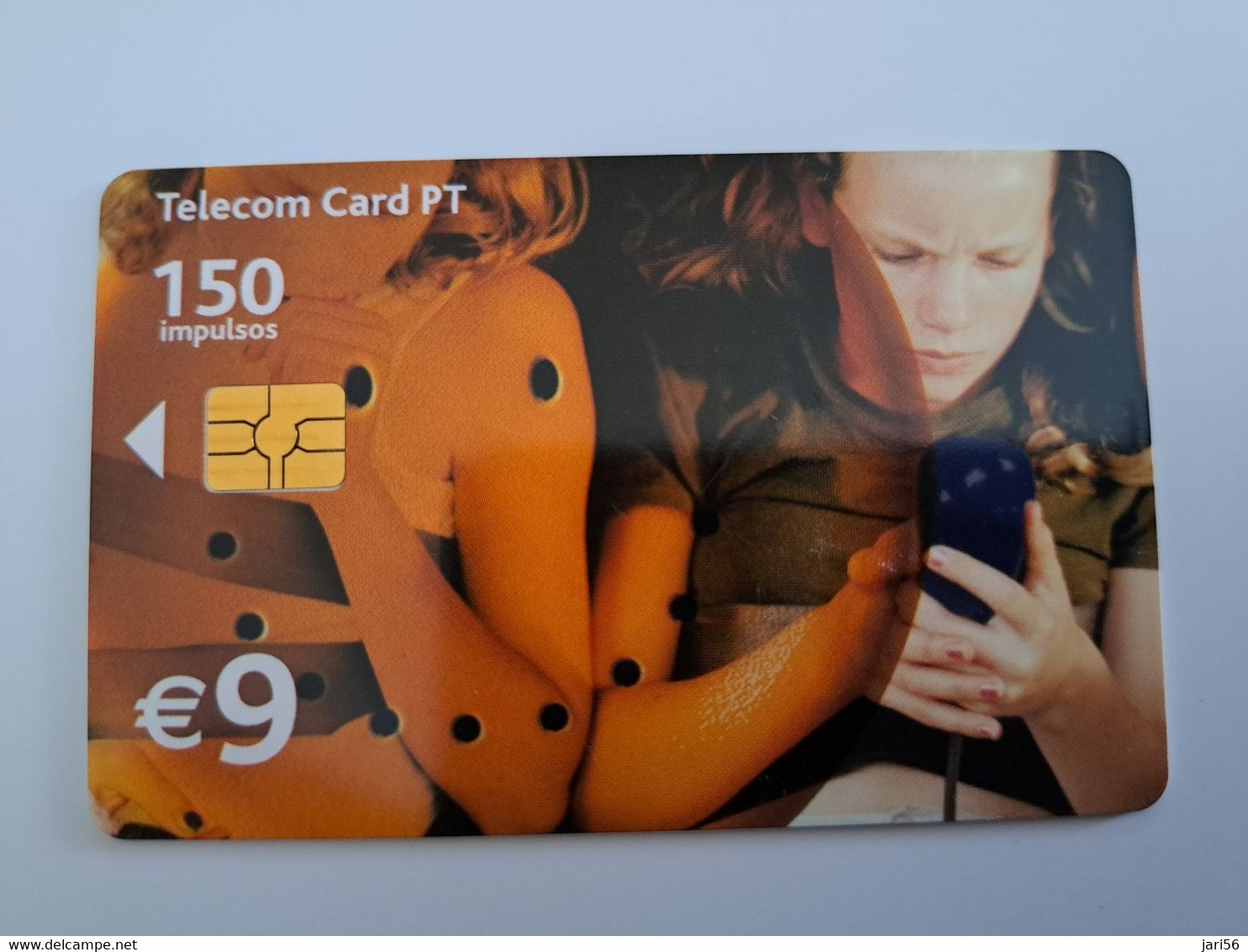 PORTUGAL   CHIPCARD  150 Units  € 9,-   GIRL ON PHONE      Nice  Fine Used      **11387** - Portugal