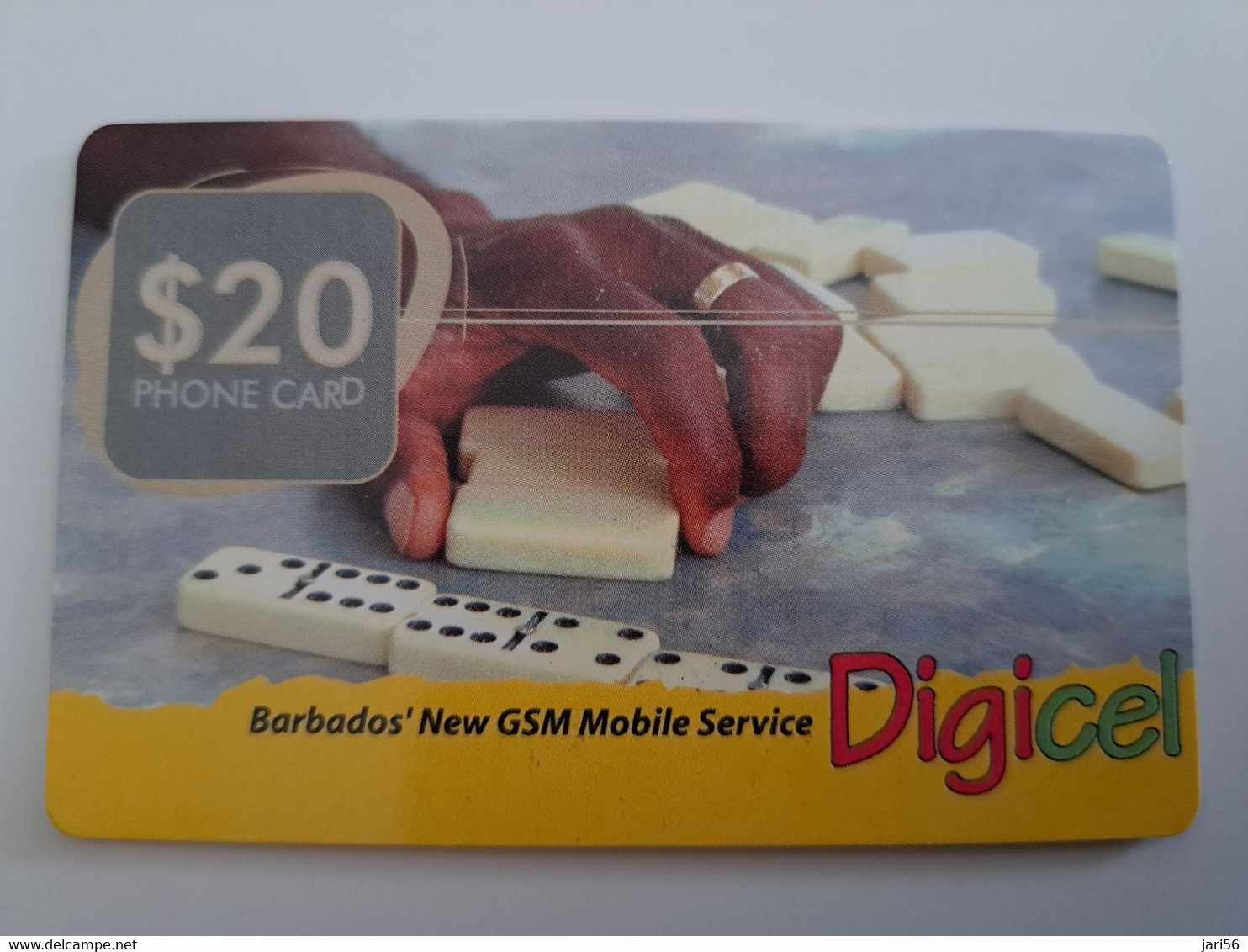 BARBADOS   $20 DIGI CEL FLEXCARD GAMING STONES   01-06- 2009  Prepaid Fine Used Card  **11389 ** - Barbados (Barbuda)