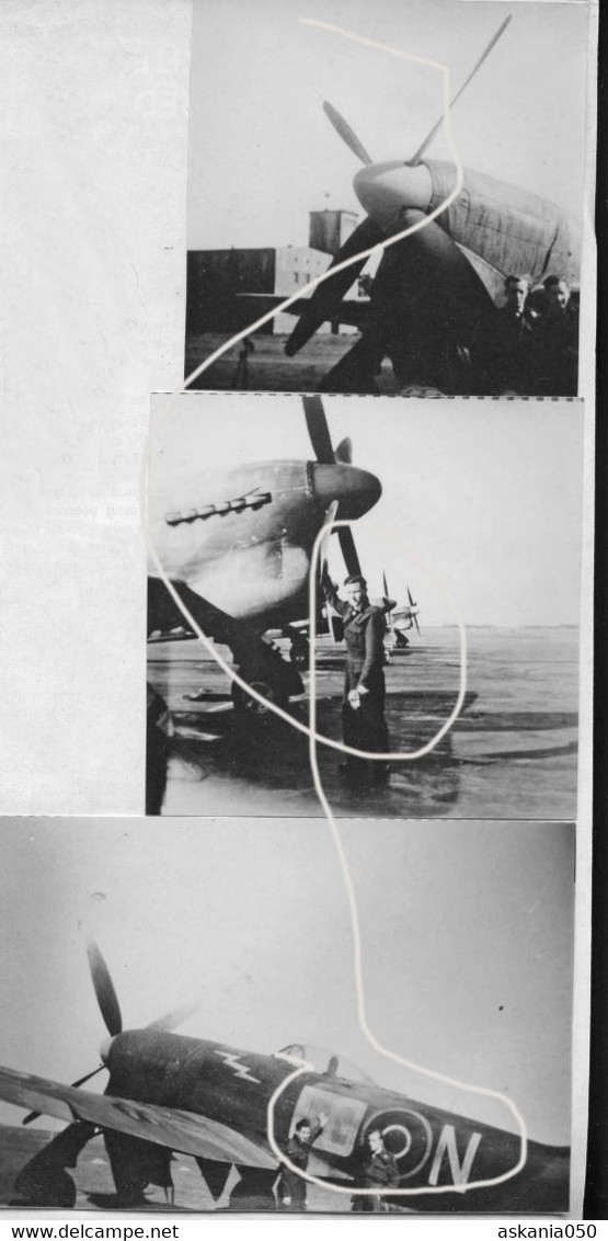 Belges Dans La RAF. Daniel Legrand De Asse Avec Le 135 Sqn De Tempest à Fassberg En 1945. Repros - Aviation