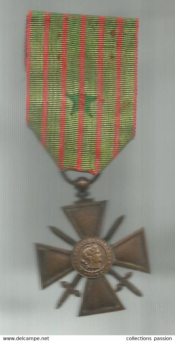 Médaille , Militaria , CROIX DE GUERRE 1914 - 1918 , 2 Scans ,  Frais Fr 2.25 E - Frankreich