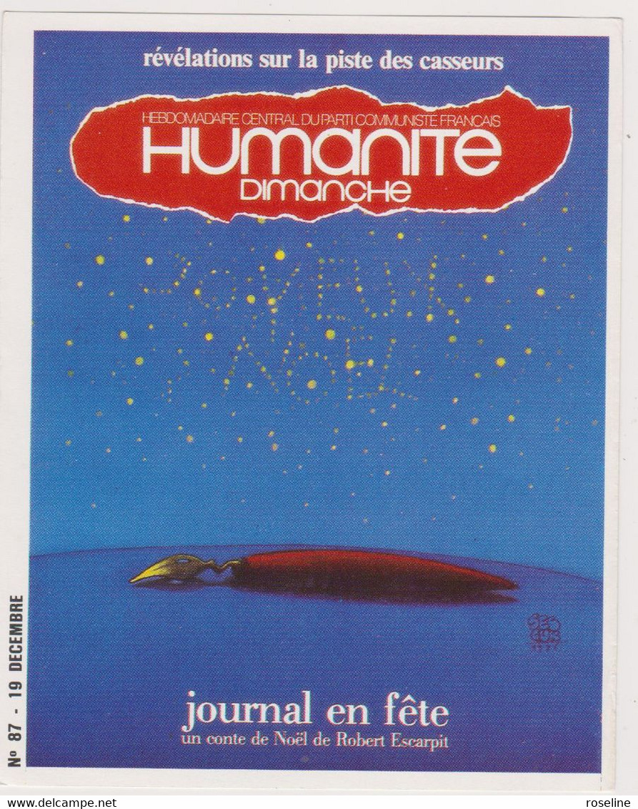 Lot 7 Cp Politique Journal Humanité Dimanche Dessins Presse Par Wolinski Selcuk Ghertman  - CPM 10.5x15 TBE Neuves - Wolinski