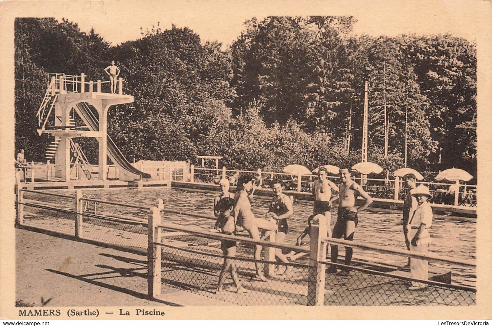 CPA Mamers - La Piscine - Tres Animé - Mamers