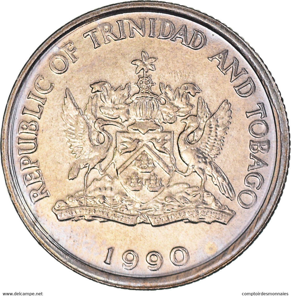 Monnaie, Trinité-et-Tobago, 10 Cents, 1990, SPL, Cupro-nickel, KM:31 - Trinidad Y Tobago