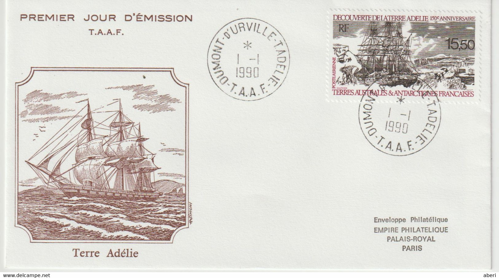 860 PA 111  DECOUVERTE De La TERRE ADELIE - FDC