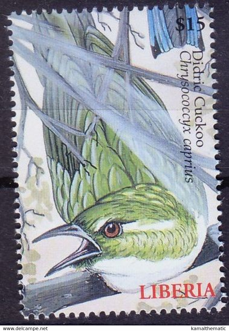 Diederik Cuckoo, Chrysococcyx Caprius, Birds, Liberia 2000 MNH - Cuculi, Turaco