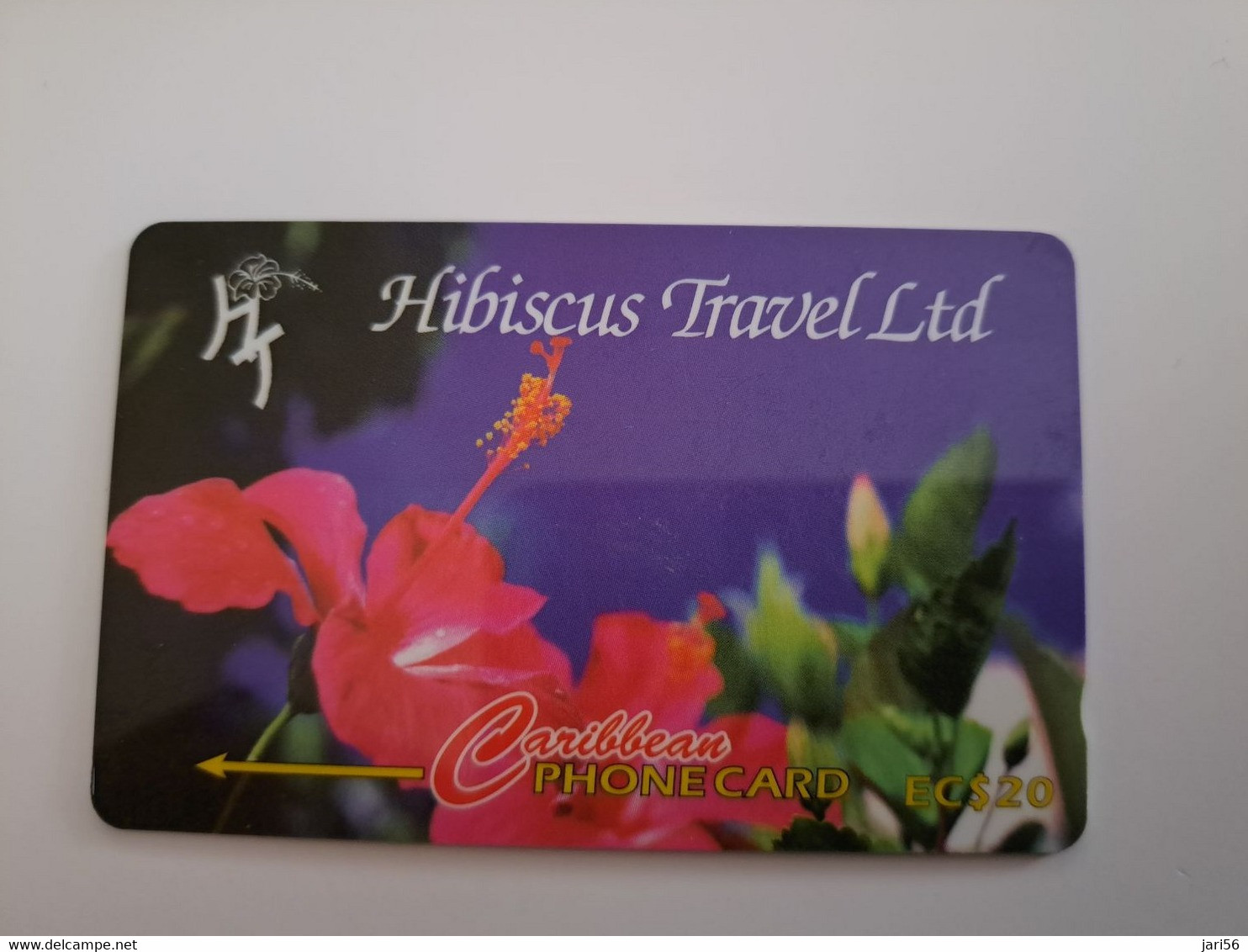 ST LUCIA    $ 20,-  CABLE & WIRELESS    147CSLA    HIBISCUS FLOWER   Fine Used Card ** 11448** - St. Lucia