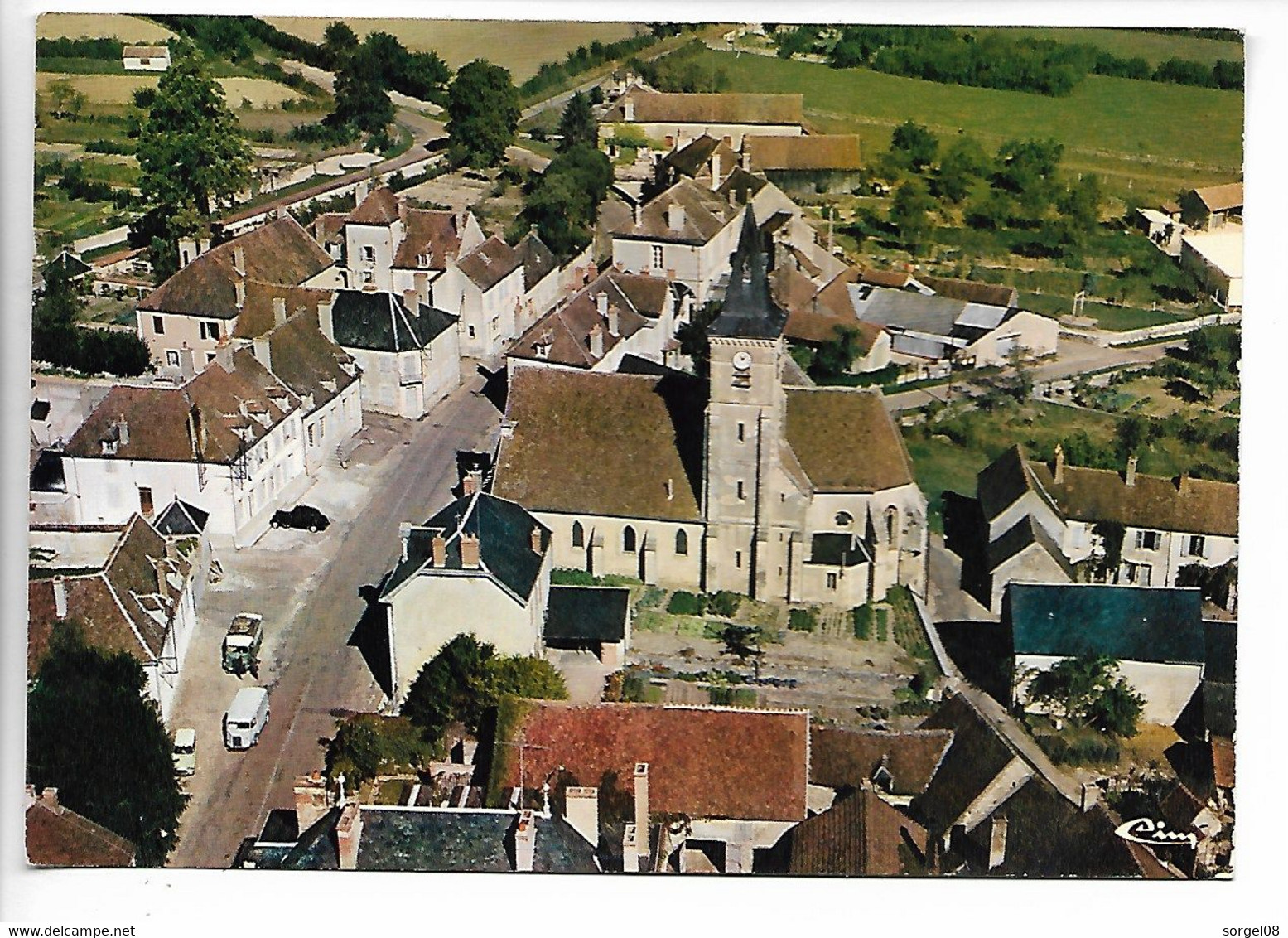 71 BRINON SUR BEUVRON Vue Générale Aérienne Le Quartier De L'église 1975   ....AB - Brinon Sur Beuvron