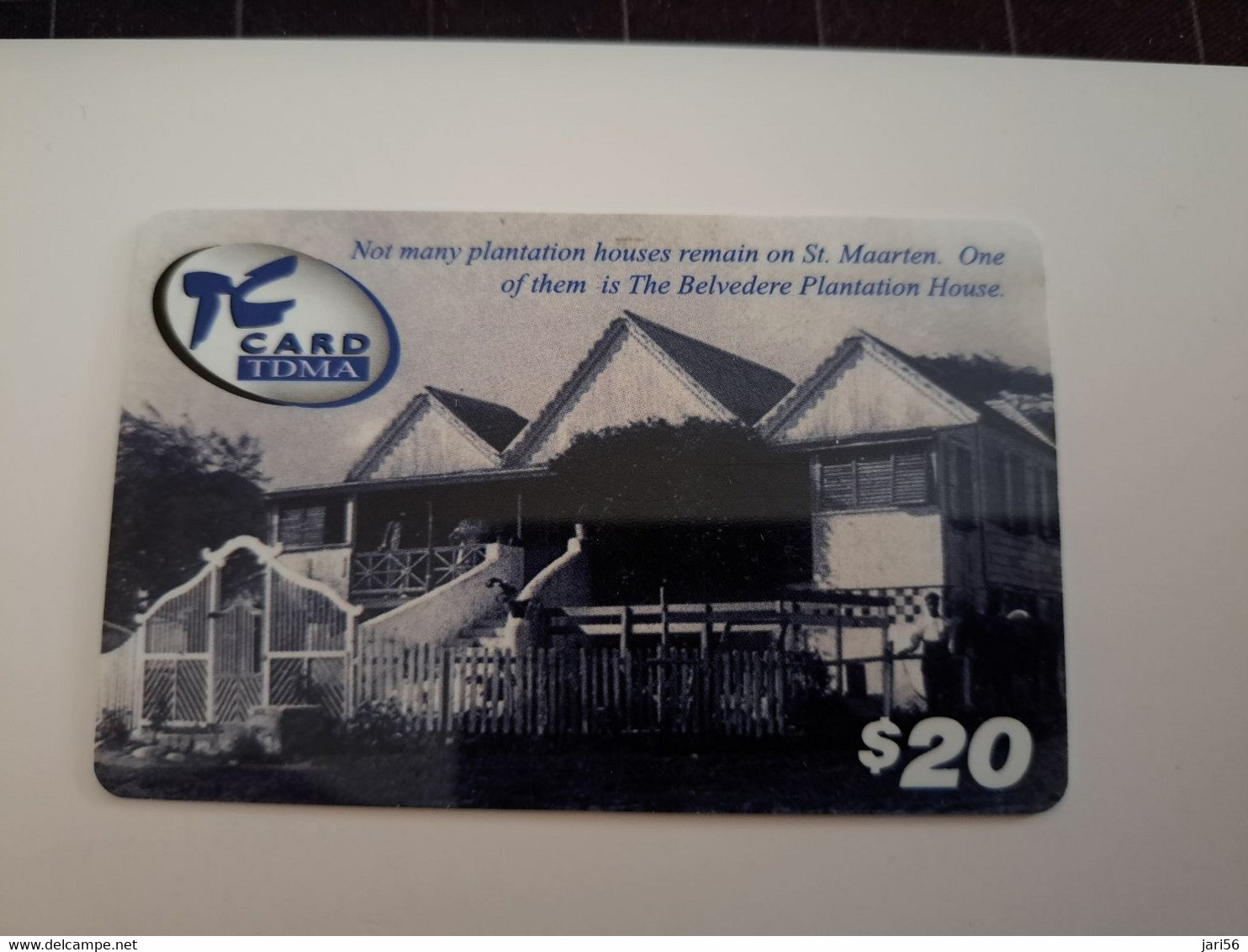 St MAARTEN $20,- ST MAARTEN BELVEDERE PLANTATION HOUSE  ** 11456** - Antillen (Nederlands)