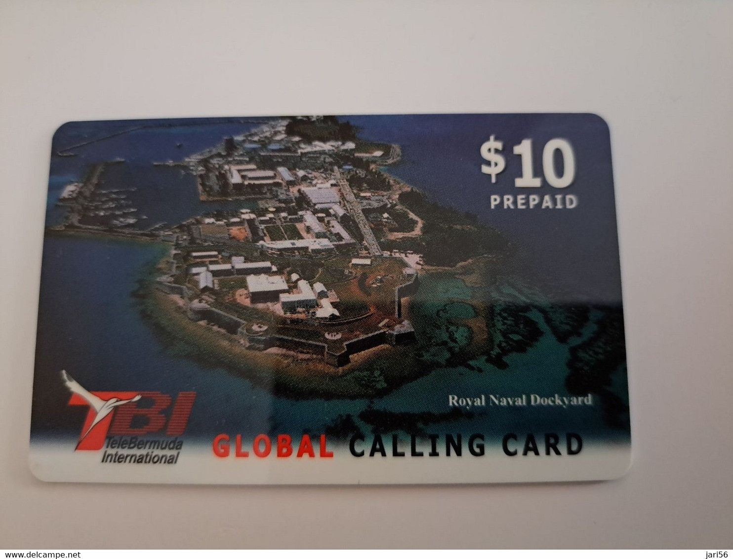 BERMUDA  $ 10,-  TBI / AERIAL VIEUW   BERMUDA  / WHITE     VALUE   /   PREPAID CARD  Fine USED  **11472** - Bermude