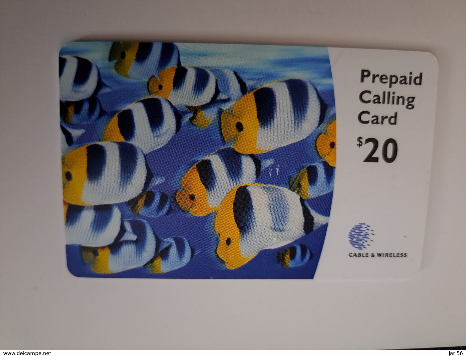 BERMUDA  $ 20,- C&W     / THICK CARD /  BERMUDA  TROPICAL FISH /  PREPAID CARD  Fine USED  **11473** - Bermudas