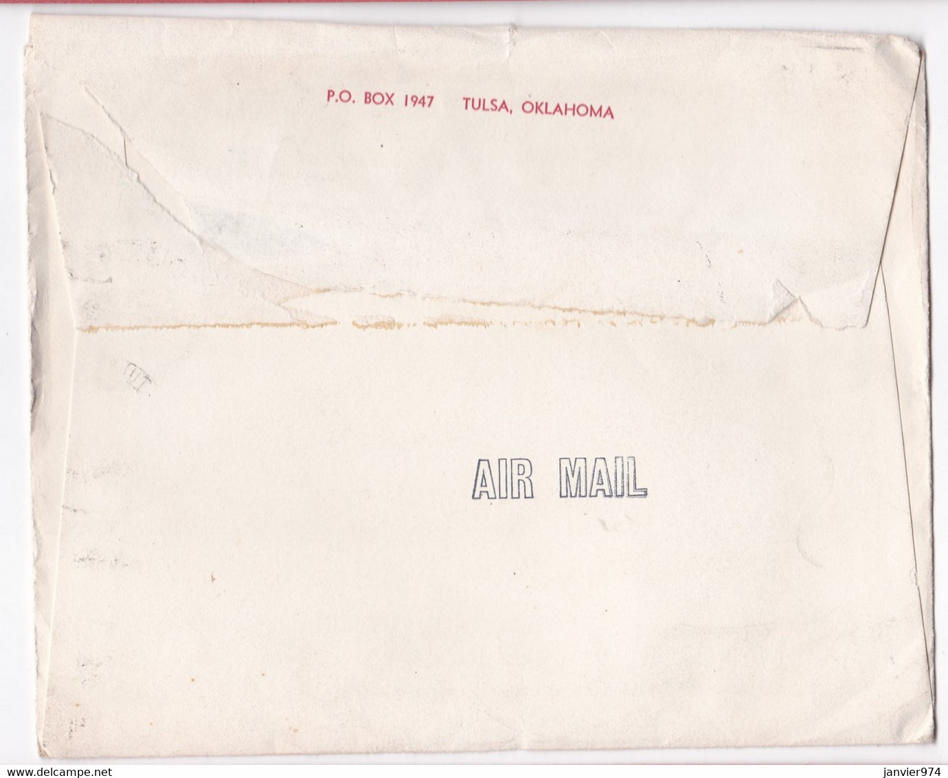 Enveloppe 1958 Tulsa Oklahoma Pour Paris France , 6 Timbres - Brieven En Documenten