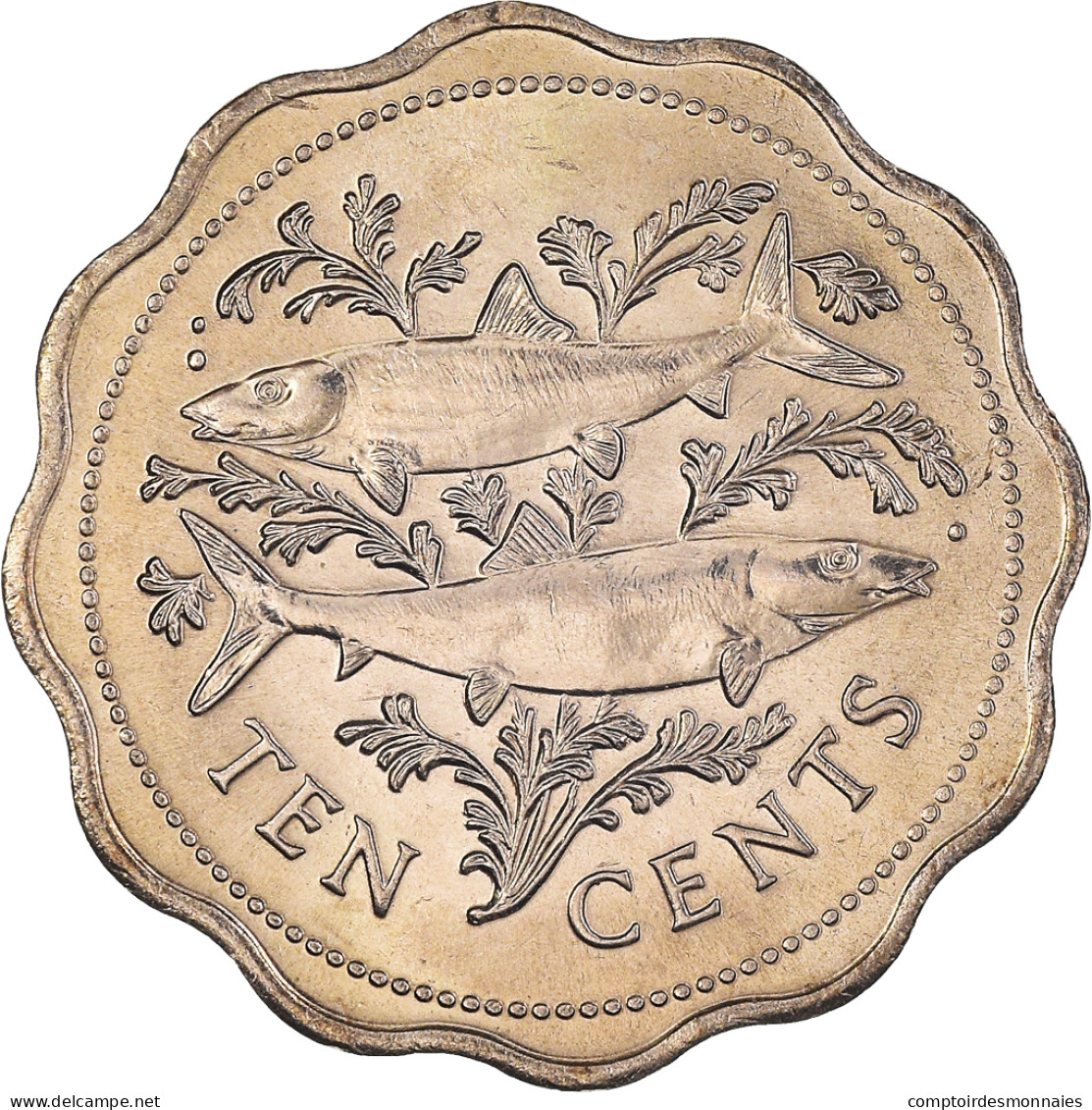 Monnaie, Bahamas, Elizabeth II, 10 Cents, 1989, Franklin Mint, SPL - Bahamas