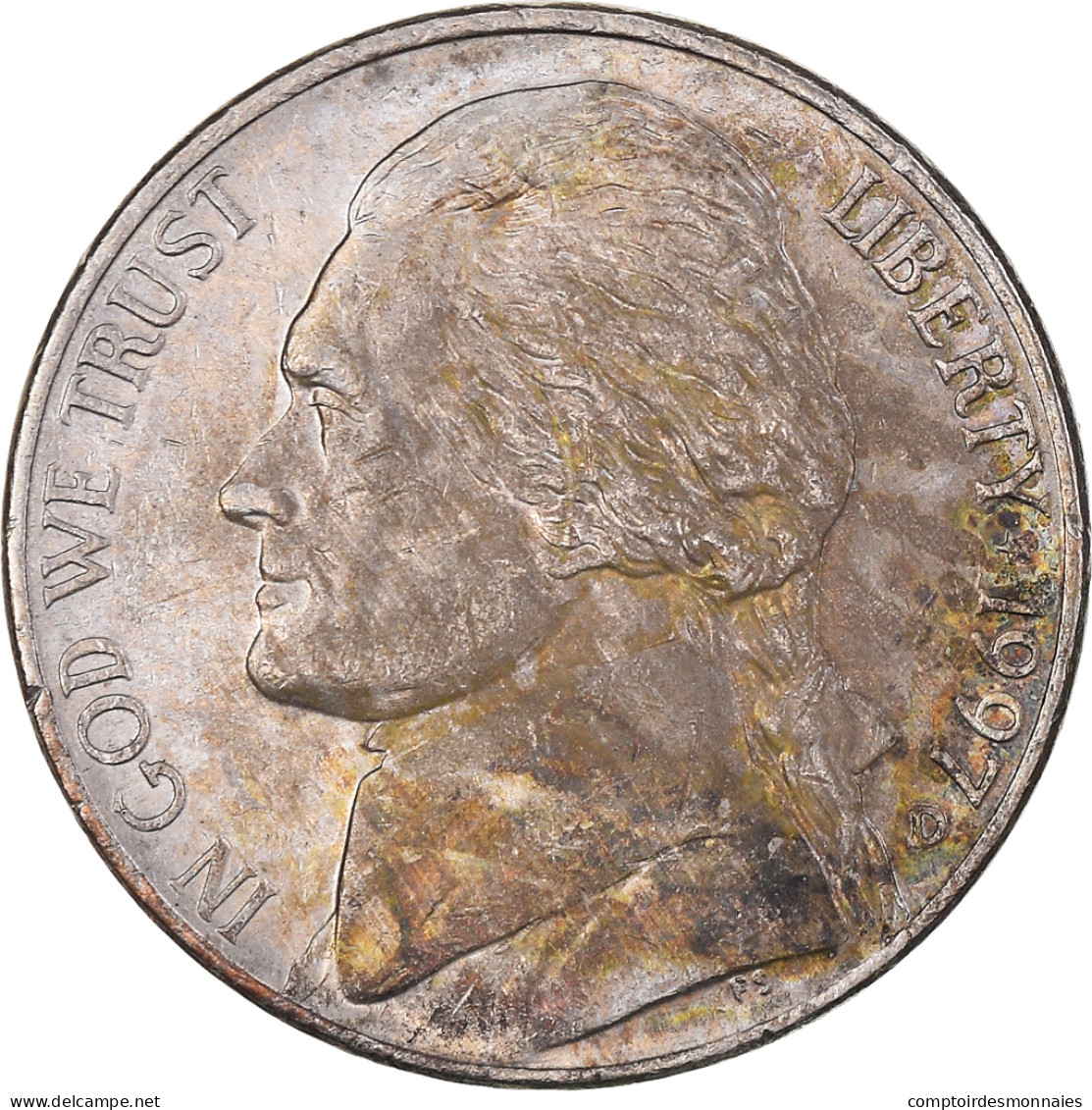 Monnaie, États-Unis, Jefferson Nickel, 5 Cents, 1997, U.S. Mint, Denver - 1938-42: Vorkriegszeit