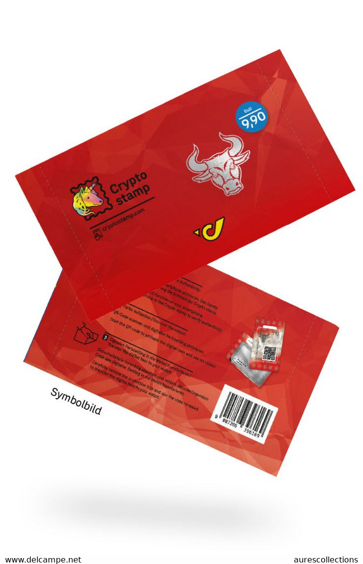 Emissions communes - AUSTRIA AUTRICHE 2022 CRYPTO STAMP 4.0 BULL - FULL SET  RED YELLOW BLUE GREEN BLACK - JOINT ISSUE - ULTRA RARE - MNH
