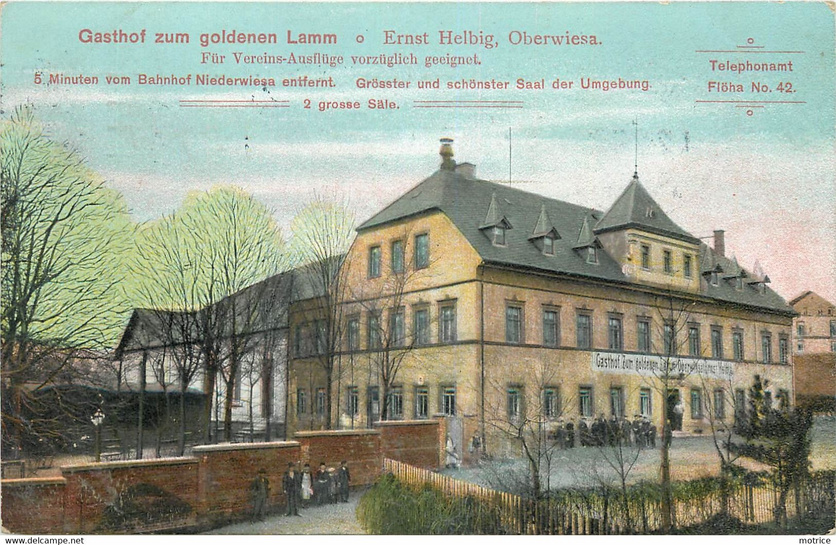 OBERWIESA - Gasthof Zum Goldenen Lamm, Ernst Helbig. - Niederwiesa