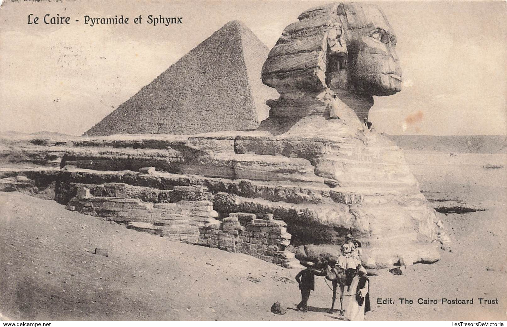 CPA Le Caire - Pyramide Et Sphynx - Edit The Cairo Postcard Trust - Cairo