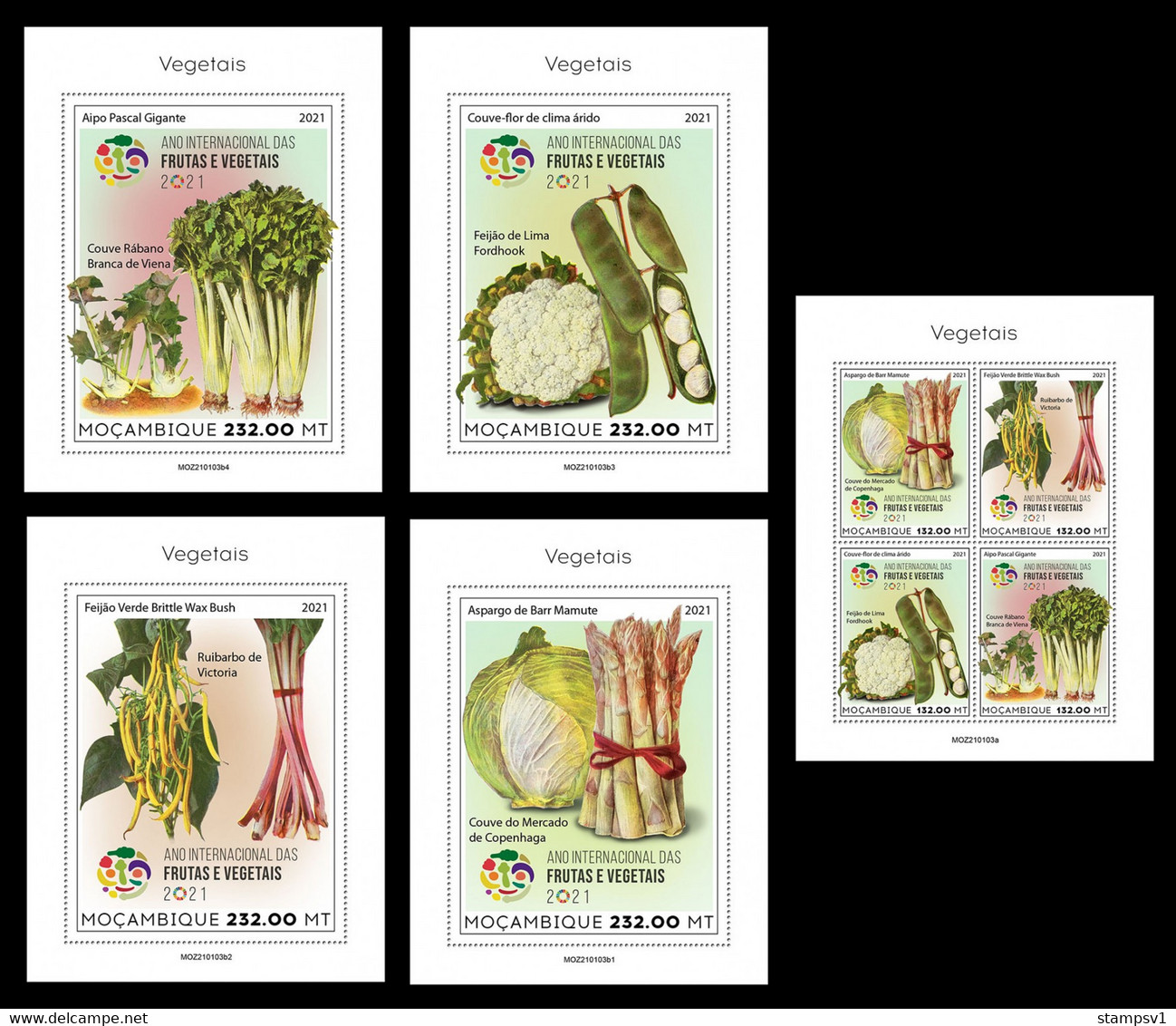 Mozambique 2021 Vegetables. (103) OFFICIAL ISSUE - Vegetables