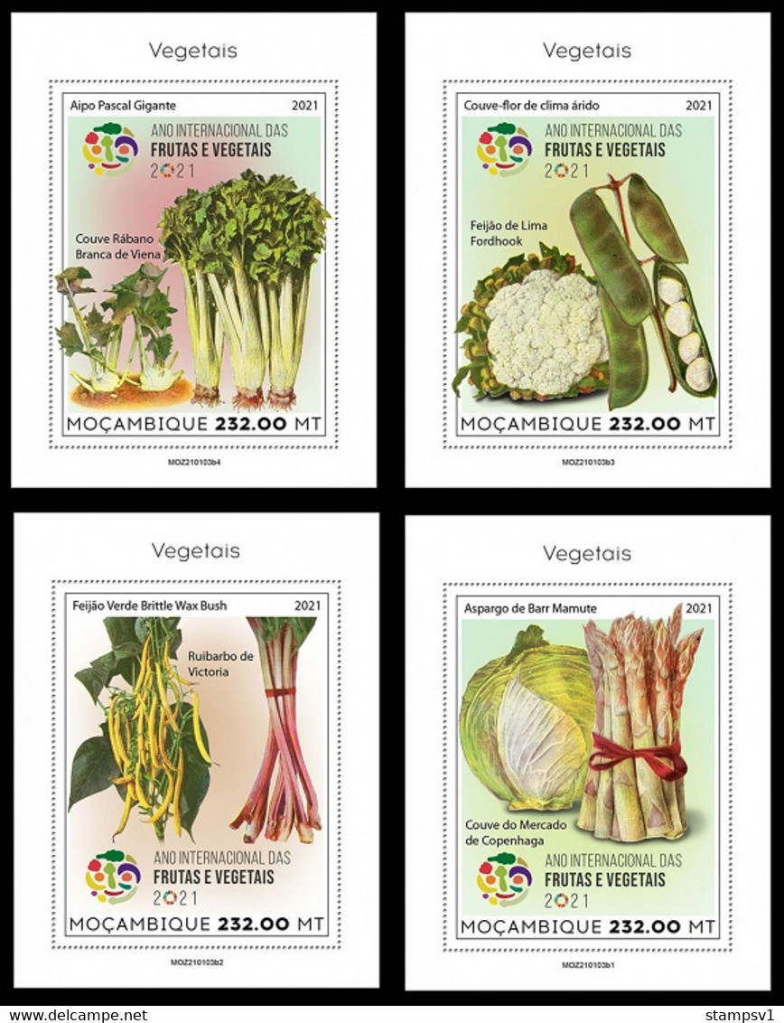 Mozambique 2021 Vegetables. (103b) OFFICIAL ISSUE - Vegetables