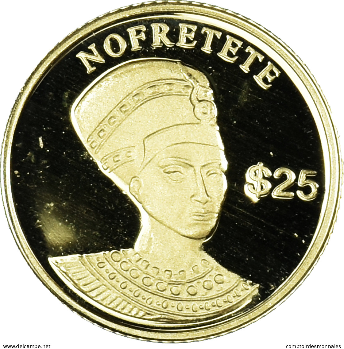 Monnaie, Libéria, Toutankhamon, 25 Dollars, 2000, American Mint, FDC, Or - Liberia