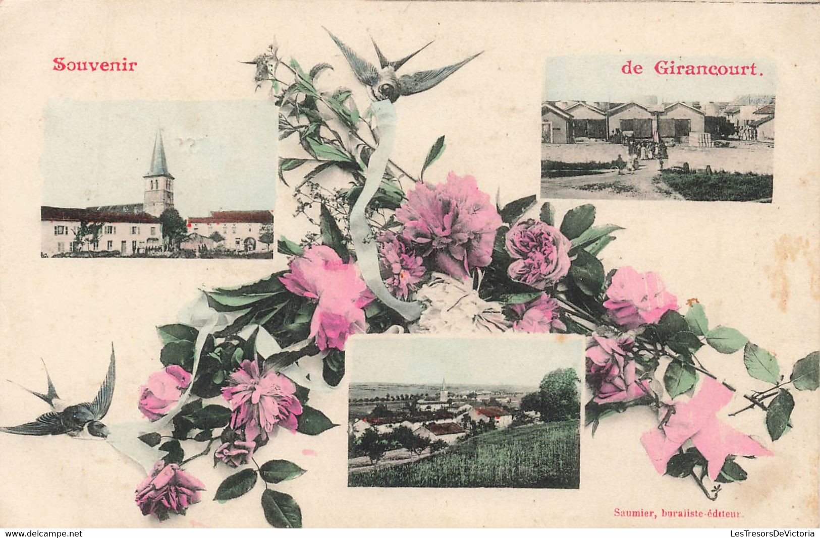 CPA Souvenir De Girancourt - Saumier Buraliste Editeur - Carte Multivues - Gruss Aus.../ Gruesse Aus...